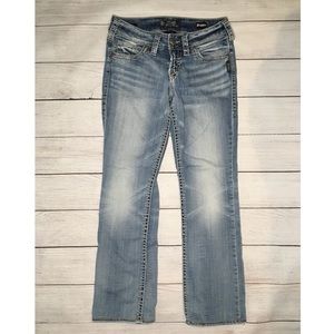 Silver Suki Mid Slim Boot light wash